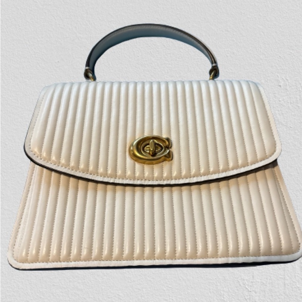 Coach Parker Top Handle With Quilting in Chalk